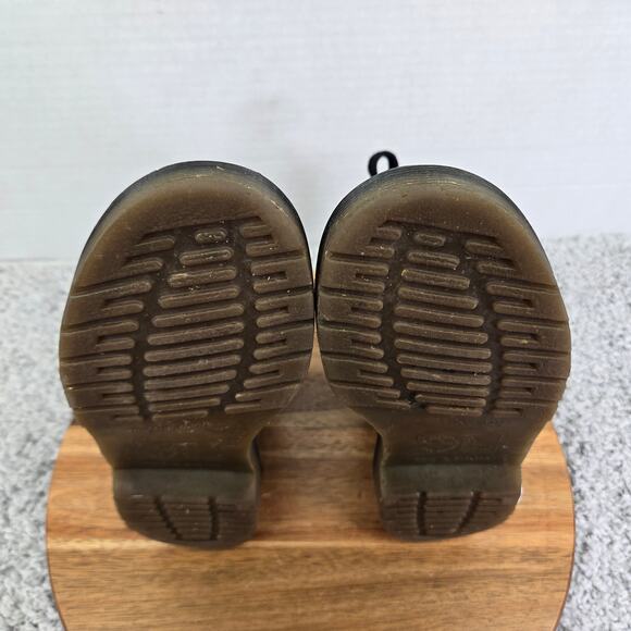 Vtg Dr. Martens Made in England 1460 Purple Leather Trench Combat Boot UK 3 US 5 - Picture 11 of 15